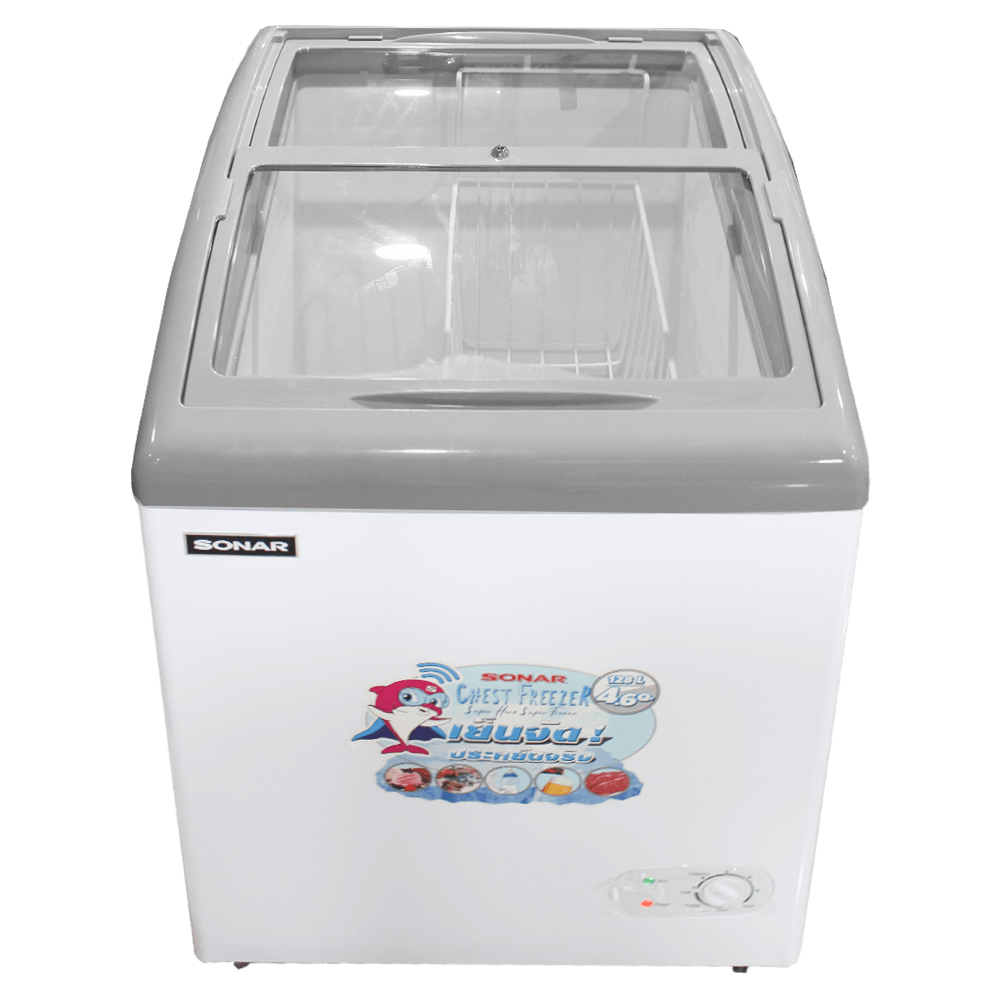 ตู้แช่แข็ง ฝากระจก SONAR รุ่น SD-128G ขนาด 128 ลิตร 4.6 คิว สีขาว
